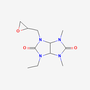 molecular formula C11H18N4O3 B11522906 Imidazo[4,5-d]imidazole-2,5-dione, perhydro-1-ethyl-4,6-dimethyl-3-(2-oxiranylmethyl)- 