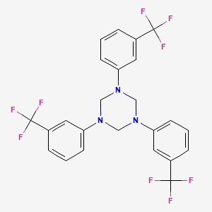molecular formula C24H18F9N3 B11523260 1,3,5-Tris[3-(trifluoromethyl)phenyl]-1,3,5-triazinane CAS No. 38335-59-0