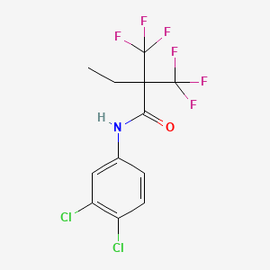molecular formula C12H9Cl2F6NO B11523336 N-(3,4-dichlorophenyl)-2,2-bis(trifluoromethyl)butanamide 