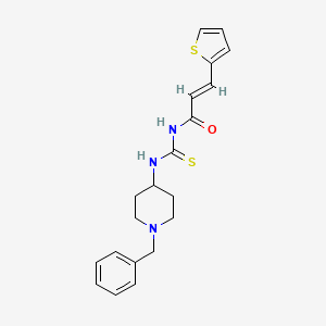molecular formula C20H23N3OS2 B11523382 N-(1-benzyl-4-piperidyl)-N'-[(E)-3-(2-thienyl)-2-propenoyl]thiourea 