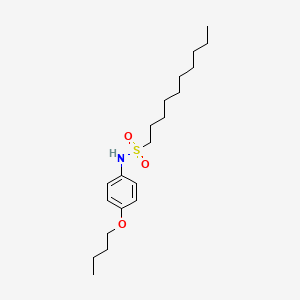 molecular formula C20H35NO3S B11523495 N-(4-butoxyphenyl)decane-1-sulfonamide 