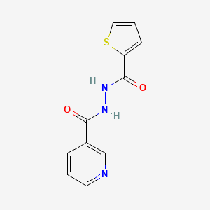 molecular formula C11H9N3O2S B11523753 N'-(thiophene-2-carbonyl)pyridine-3-carbohydrazide 