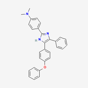 molecular formula C29H25N3O B11524381 N,N-dimethyl-4-[4-(4-phenoxyphenyl)-5-phenyl-1H-imidazol-2-yl]aniline 