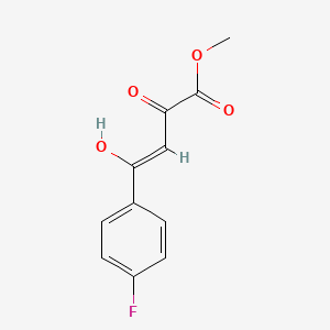 molecular formula C11H9FO4 B11524384 methyl (2Z)-4-(4-fluorophenyl)-2-hydroxy-4-oxobut-2-enoate 
