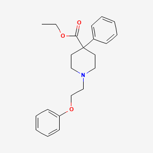 molecular formula C22H27NO3 B11524608 Ethyl 1-(2-phenoxyethyl)-4-phenylpiperidine-4-carboxylate 