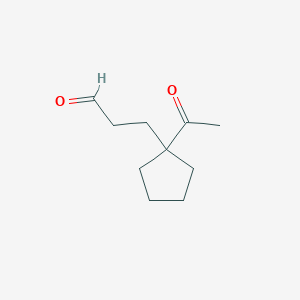 3-(1-Acetylcyclopentyl)propanal