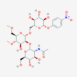 N-[(3R,4R,5S,6R)-4,5-dihydroxy-2-[(2S,3S,4S,5S,6R)-4-hydroxy-5-methoxy-6-(methoxymethyl)-2-[[(2R,3S,4S,5R,6S)-3,4,5-trihydroxy-6-(4-nitrophenoxy)oxan-2-yl]methoxy]oxan-3-yl]oxy-6-(hydroxymethyl)oxan-3-yl]acetamide