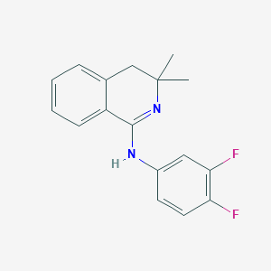 molecular formula C17H16F2N2 B11525903 N-(3,4-difluorophenyl)-N-[3,3-dimethyl-3,4-dihydro-1(2H)-isoquinolinyliden]amine 