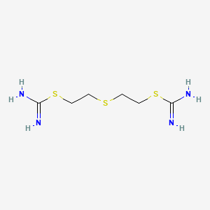 molecular formula C6H14N4S3 B11525946 Sulfanediyldiethane-2,1-diyl dicarbamimidothioate 