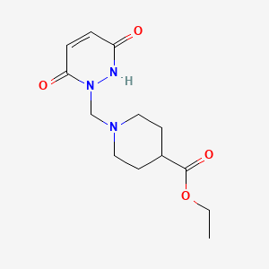 molecular formula C13H19N3O4 B11525994 ethyl 1-[(3-hydroxy-6-oxopyridazin-1(6H)-yl)methyl]piperidine-4-carboxylate 