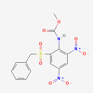 molecular formula C15H13N3O8S B11526070 Methyl [2-(benzylsulfonyl)-4,6-dinitrophenyl]carbamate 