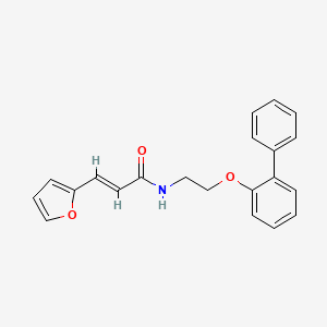 molecular formula C21H19NO3 B11526081 Propenamide, 3-(2-furyl)-N-[2-(2-biphenyloxy)ethyl]- 