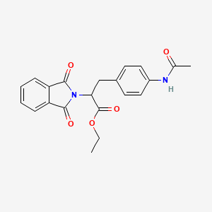 molecular formula C21H20N2O5 B11526285 ethyl 3-[4-(acetylamino)phenyl]-2-(1,3-dioxo-1,3-dihydro-2H-isoindol-2-yl)propanoate 