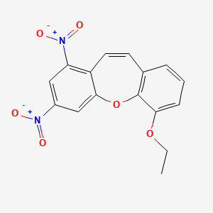 molecular formula C16H12N2O6 B11526480 6-Ethoxy-1,3-dinitrodibenzo[b,f]oxepine 