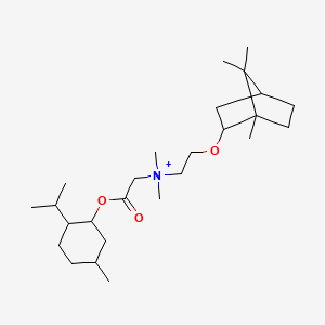 molecular formula C26H48NO3+ B11526588 N,N-dimethyl-2-{[5-methyl-2-(propan-2-yl)cyclohexyl]oxy}-2-oxo-N-{2-[(1,7,7-trimethylbicyclo[2.2.1]hept-2-yl)oxy]ethyl}ethanaminium 