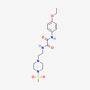 molecular formula C17H26N4O5S B11526927 N-(4-ethoxyphenyl)-N'-{2-[4-(methylsulfonyl)piperazin-1-yl]ethyl}ethanediamide 
