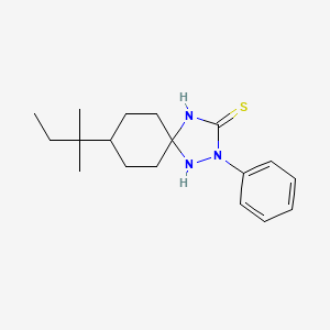 molecular formula C18H27N3S B11526935 8-(2-Methylbutan-2-yl)-2-phenyl-1,2,4-triazaspiro[4.5]decane-3-thione CAS No. 309743-41-7