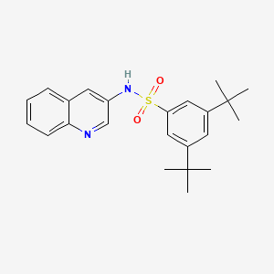 molecular formula C23H28N2O2S B11527137 3,5-di-tert-butyl-N-(quinolin-3-yl)benzenesulfonamide 