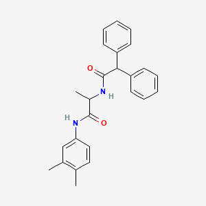 molecular formula C25H26N2O2 B11527197 N-(3,4-dimethylphenyl)-N~2~-(diphenylacetyl)alaninamide 
