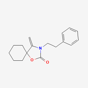 molecular formula C17H21NO2 B11527246 4-Methylidene-3-(2-phenylethyl)-1-oxa-3-azaspiro[4.5]decan-2-one 
