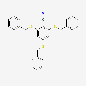 molecular formula C28H23NS3 B11527290 2,4,6-Tris(benzylsulfanyl)benzonitrile 