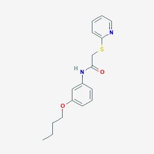molecular formula C17H20N2O2S B11527413 N-(3-butoxyphenyl)-2-(pyridin-2-ylsulfanyl)acetamide 