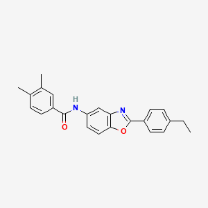 molecular formula C24H22N2O2 B11527444 N-[2-(4-ethylphenyl)-1,3-benzoxazol-5-yl]-3,4-dimethylbenzamide 