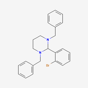 molecular formula C24H25BrN2 B11527569 1,3-Dibenzyl-2-(2-bromophenyl)-1,3-diazinane CAS No. 309734-80-3