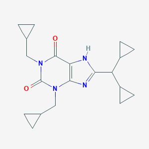 1H-Purine-2,6-dione, 3,7-dihydro-1,3-bis(cyclopropylmethyl)-8-(dicyclopropylmethyl)-