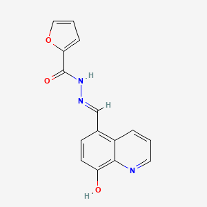 molecular formula C15H11N3O3 B11527721 N'-[(E)-(8-hydroxyquinolin-5-yl)methylidene]furan-2-carbohydrazide 