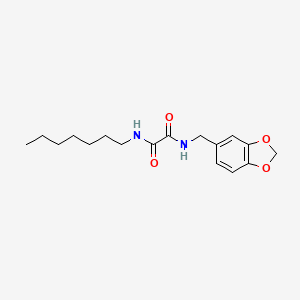 molecular formula C17H24N2O4 B11528033 N-(1,3-benzodioxol-5-ylmethyl)-N'-heptylethanediamide 