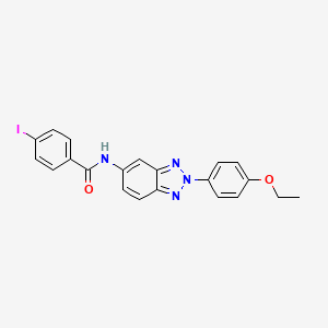 molecular formula C21H17IN4O2 B11528128 N-[2-(4-ethoxyphenyl)-2H-benzotriazol-5-yl]-4-iodobenzamide 
