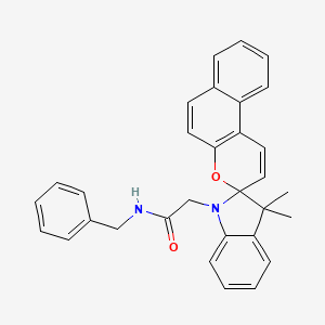 molecular formula C31H28N2O2 B11528191 N-benzyl-2-(3',3'-dimethylspiro[benzo[f]chromene-3,2'-indol]-1'(3'H)-yl)acetamide 
