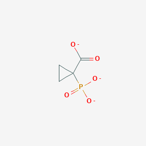 molecular formula C4H4O5P-3 B11528284 1-Phosphonatocyclopropanecarboxylate 
