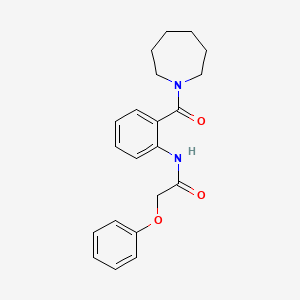molecular formula C21H24N2O3 B11528289 N-[2-(azepane-1-carbonyl)phenyl]-2-phenoxyacetamide 