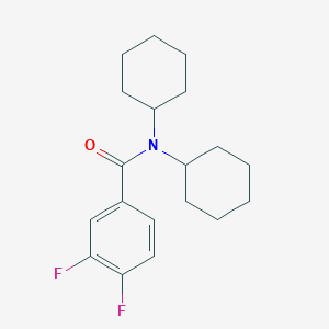 molecular formula C19H25F2NO B11528371 N,N-dicyclohexyl-3,4-difluorobenzamide 