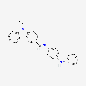 molecular formula C27H23N3 B11528489 N-[(E)-(9-ethyl-9H-carbazol-3-yl)methylidene]-N'-phenylbenzene-1,4-diamine 