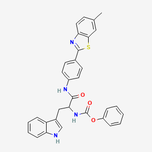 molecular formula C32H26N4O3S B11528593 N-[4-(6-methyl-1,3-benzothiazol-2-yl)phenyl]-Nalpha-(phenoxycarbonyl)tryptophanamide 