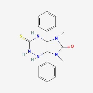 molecular formula C18H19N5OS B11528727 5,7-dimethyl-4a,7a-diphenyl-3-thioxooctahydro-6H-imidazo[4,5-e][1,2,4]triazin-6-one 
