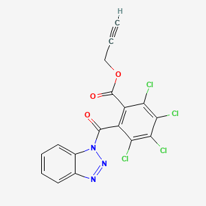 molecular formula C17H7Cl4N3O3 B11528884 prop-2-yn-1-yl 2-(1H-benzotriazol-1-ylcarbonyl)-3,4,5,6-tetrachlorobenzoate 