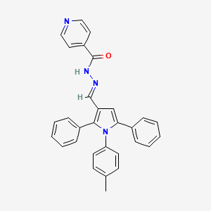 molecular formula C30H24N4O B11528935 N'-[(E)-[1-(4-Methylphenyl)-2,5-diphenyl-1H-pyrrol-3-YL]methylidene]pyridine-4-carbohydrazide 