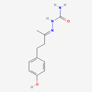molecular formula C11H15N3O2 B11529218 Semicarbazide, 1-[3-(4-hydroxy-phenyl)-1-methyl-propylidene]- 