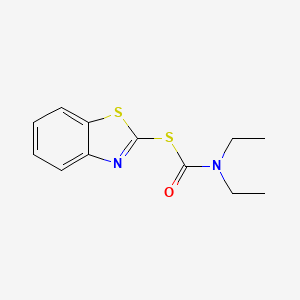 molecular formula C12H14N2OS2 B11529386 S-1,3-benzothiazol-2-yl diethylcarbamothioate CAS No. 61670-49-3