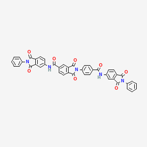 molecular formula C44H25N5O8 B11529404 N-(1,3-dioxo-2-phenyl-2,3-dihydro-1H-isoindol-5-yl)-2-{4-[(1,3-dioxo-2-phenyl-2,3-dihydro-1H-isoindol-5-yl)carbamoyl]phenyl}-1,3-dioxo-2,3-dihydro-1H-isoindole-5-carboxamide 