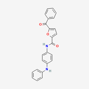 molecular formula C24H18N2O3 B11529609 N-[4-(phenylamino)phenyl]-5-(phenylcarbonyl)furan-2-carboxamide 