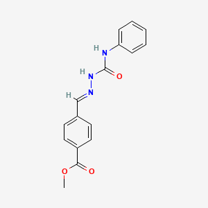 molecular formula C16H15N3O3 B11529660 Benzaldehyde, 4-methoxycarbonyl-, 4-phenylsemicarbazone 
