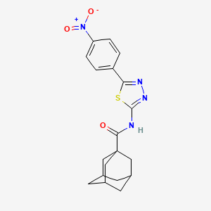 molecular formula C19H20N4O3S B11529708 N-[5-(4-nitrophenyl)-1,3,4-thiadiazol-2-yl]adamantane-1-carboxamide 
