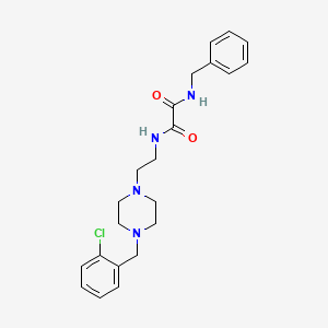 molecular formula C22H27ClN4O2 B11529712 N-benzyl-N'-{2-[4-(2-chlorobenzyl)piperazin-1-yl]ethyl}ethanediamide 