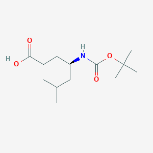 molecular formula C13H25NO4 B115303 (R)-4-(Boc-amino)-6-methylheptanoic acid CAS No. 146453-32-9