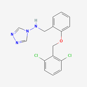 molecular formula C16H14Cl2N4O B11530722 N-{2-[(2,6-dichlorobenzyl)oxy]benzyl}-4H-1,2,4-triazol-4-amine 